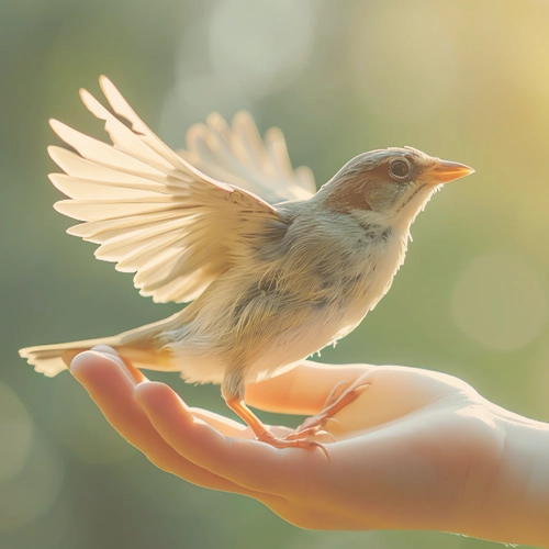 Bird on hand